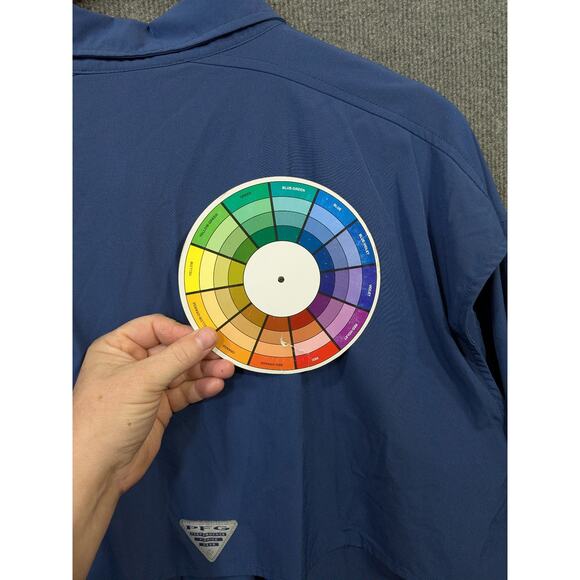 Columbia PFG Shirt Mens XXL Permit Omni Shade Woven Roll Tab Long Sleeve Vented - Picture 9 of 13